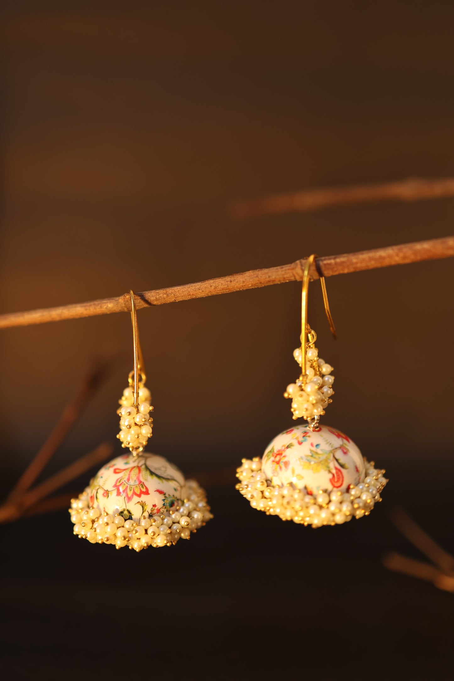 AI108 - Jhumka Bali meenakari Earring