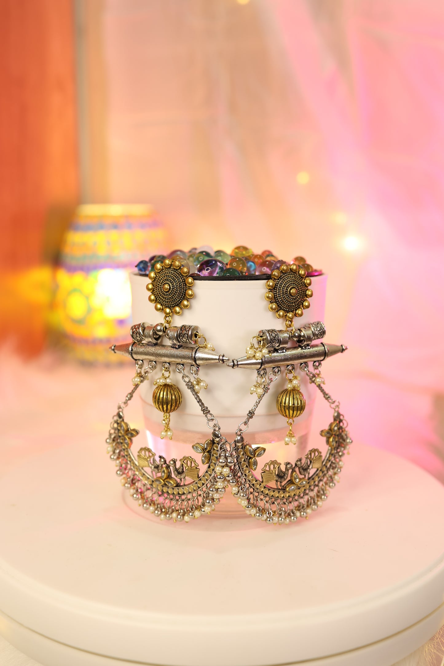 AI002 - Premium German Silver Dual Tone Earring