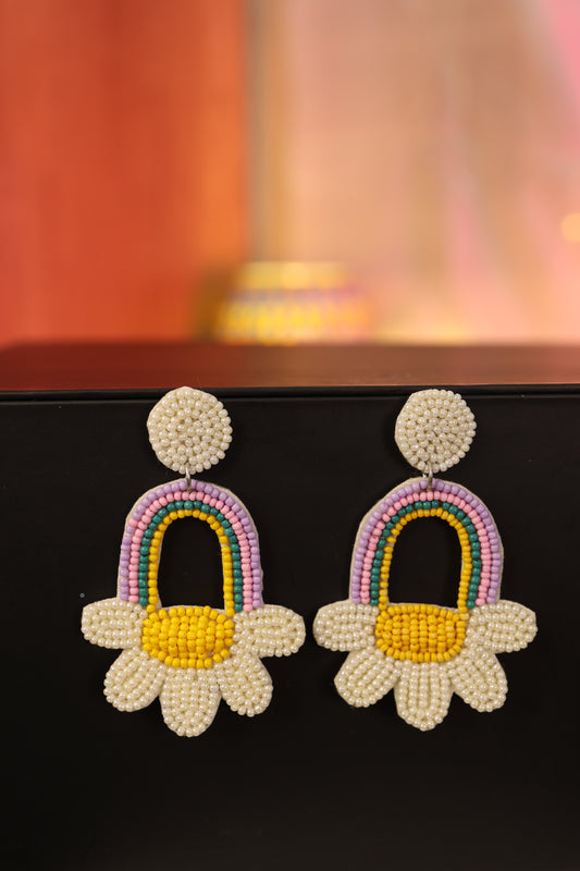 AI025- Handmade Beaded Floral Earring