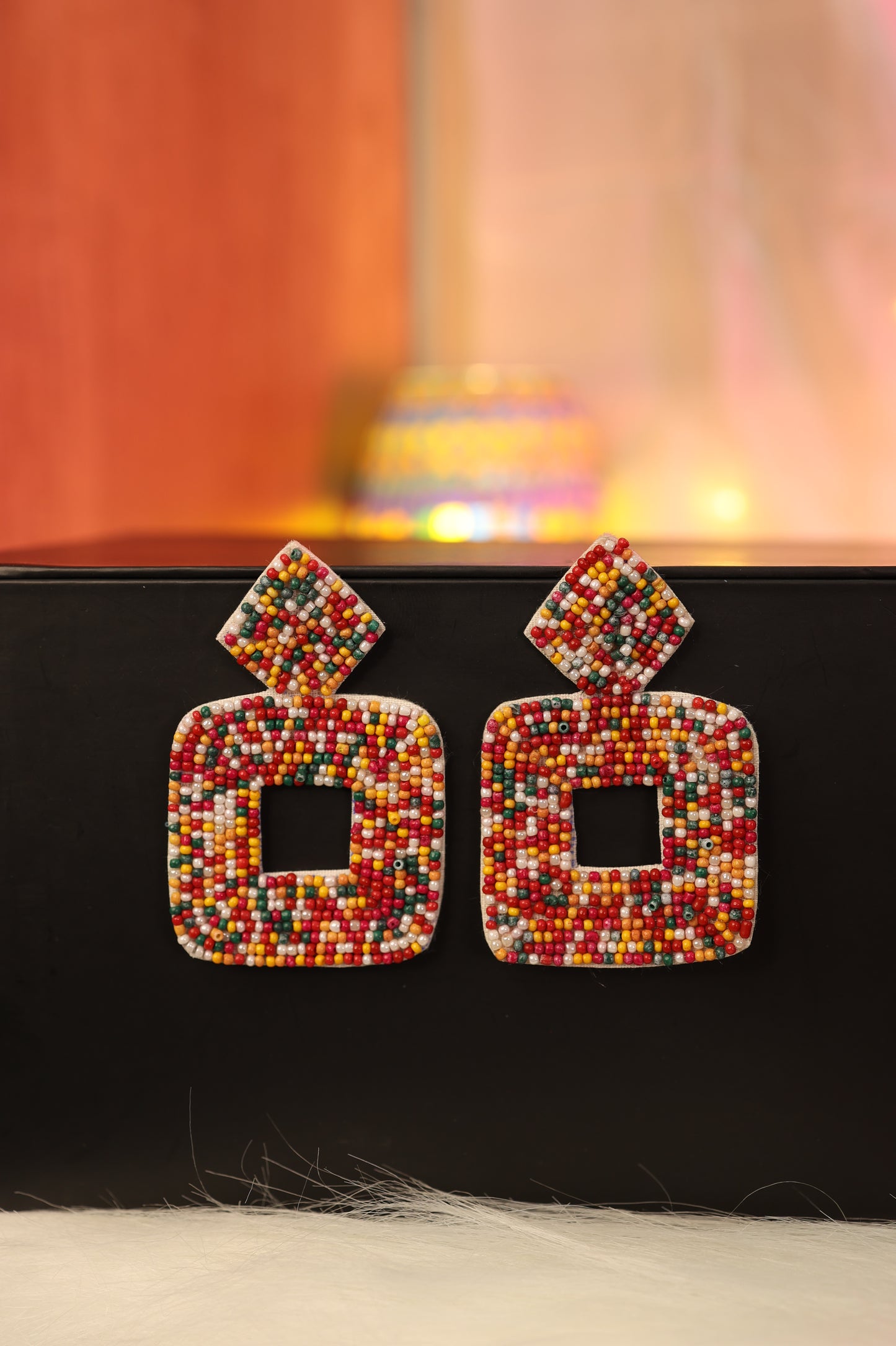 AI027- Handmade Beaded LEGO Earring