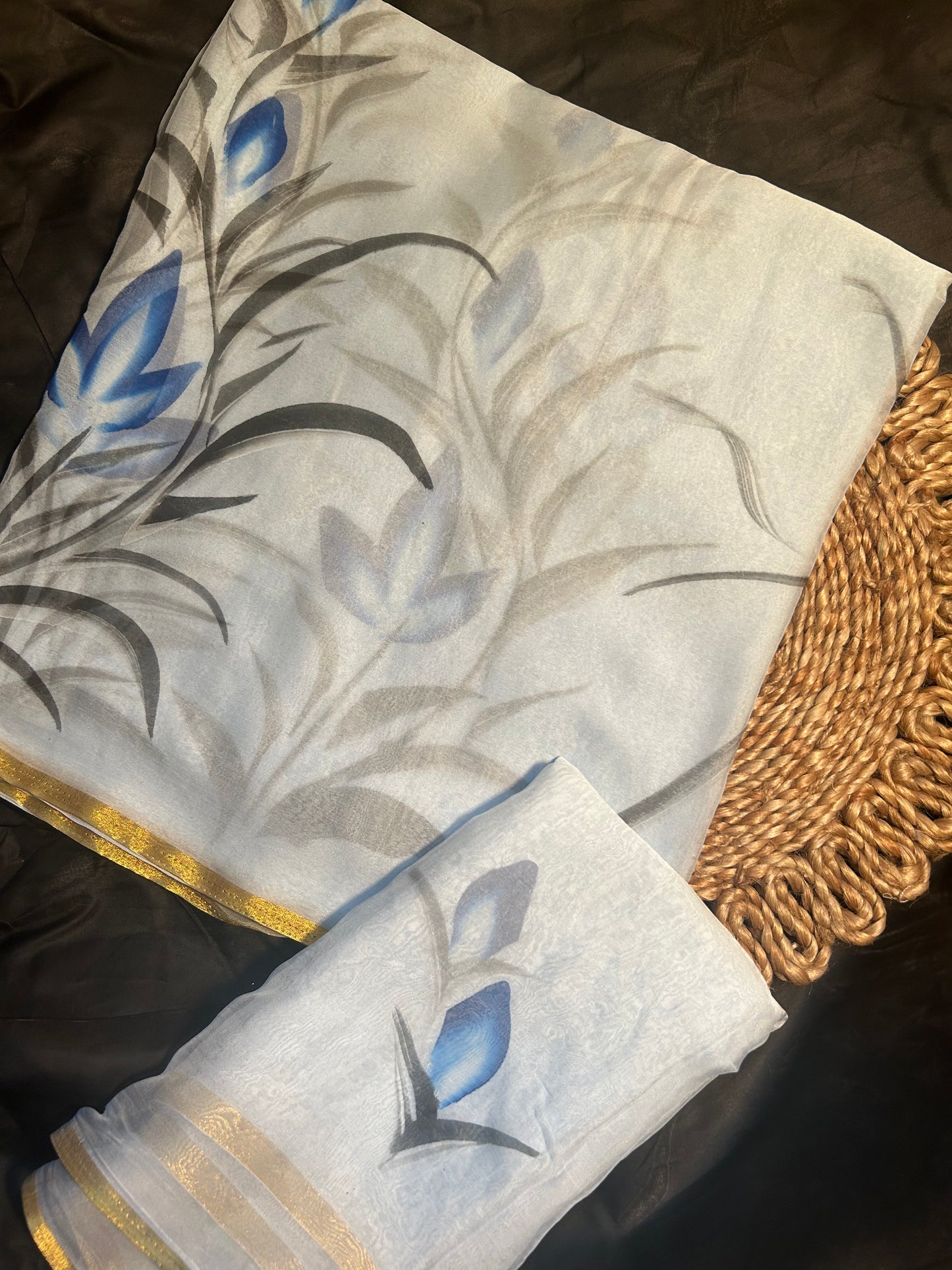 Mayura - Hand Painted Chiffon saree