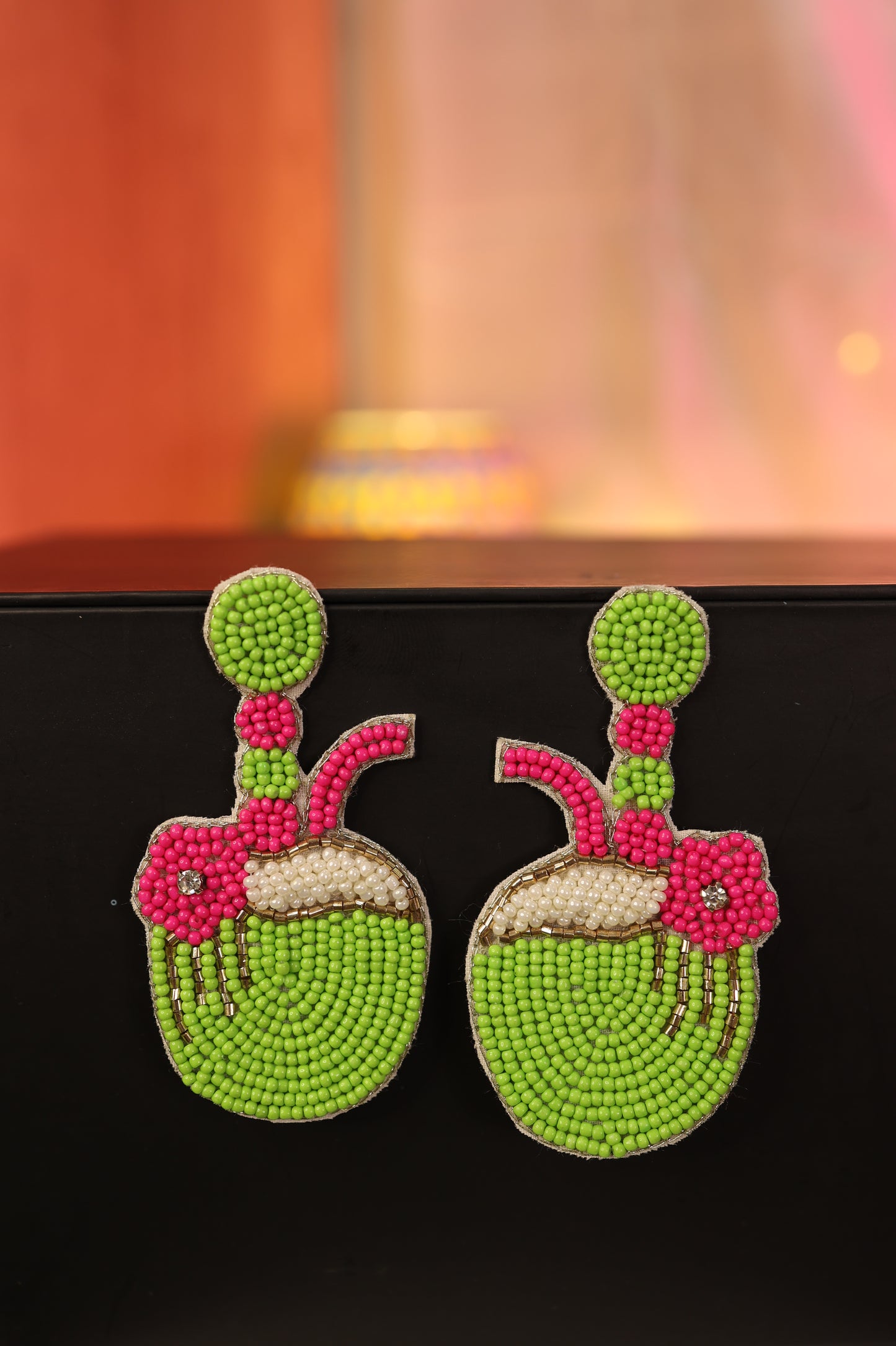 AI035- Handmade Beaded CoCo Earring