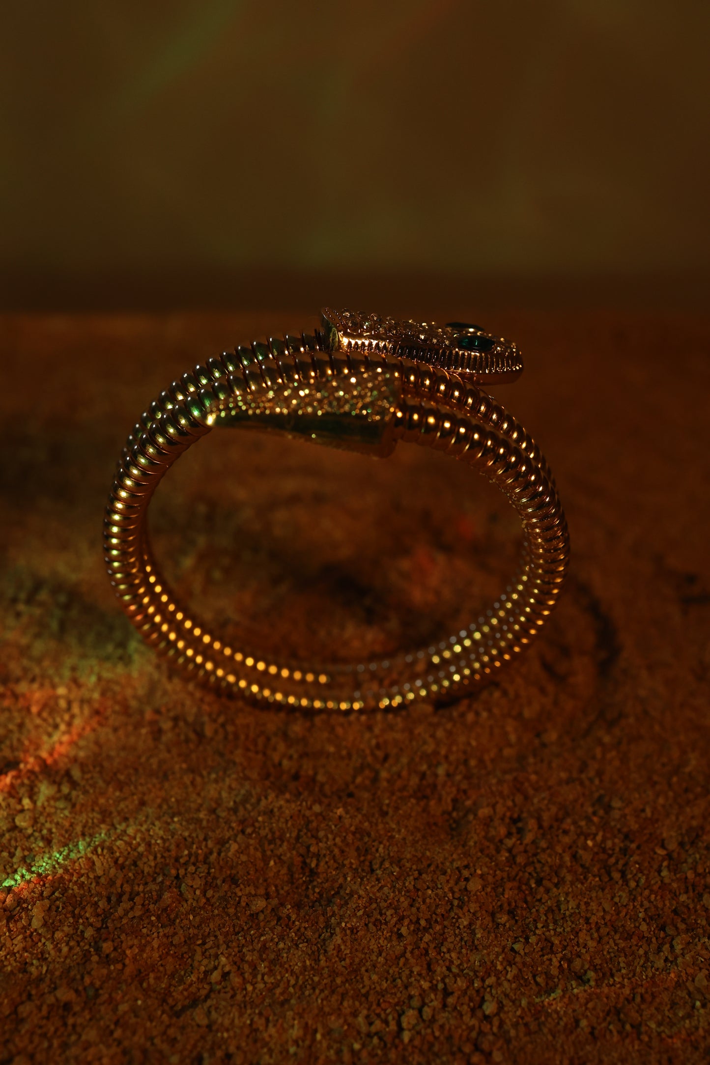 AI184 - Emerald Serpent Snake Bracelet