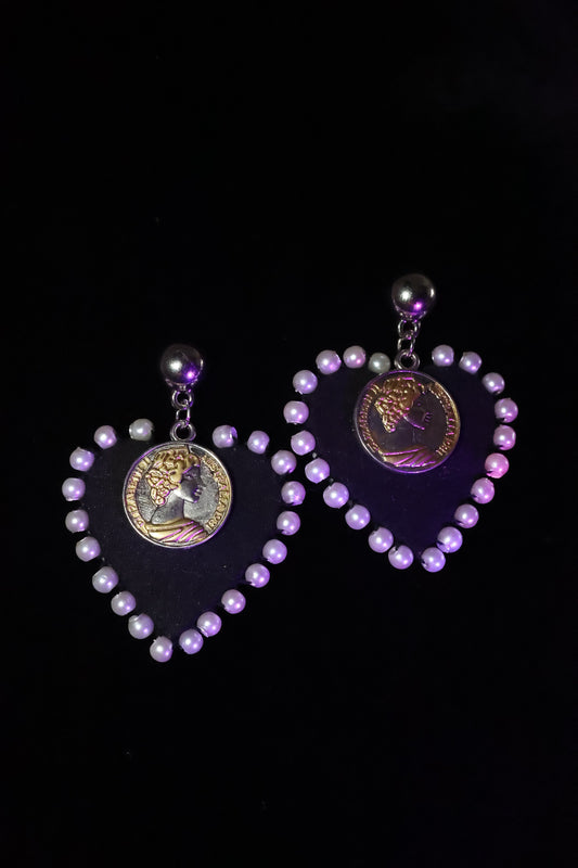 AI225 - Monarches Heart Earring
