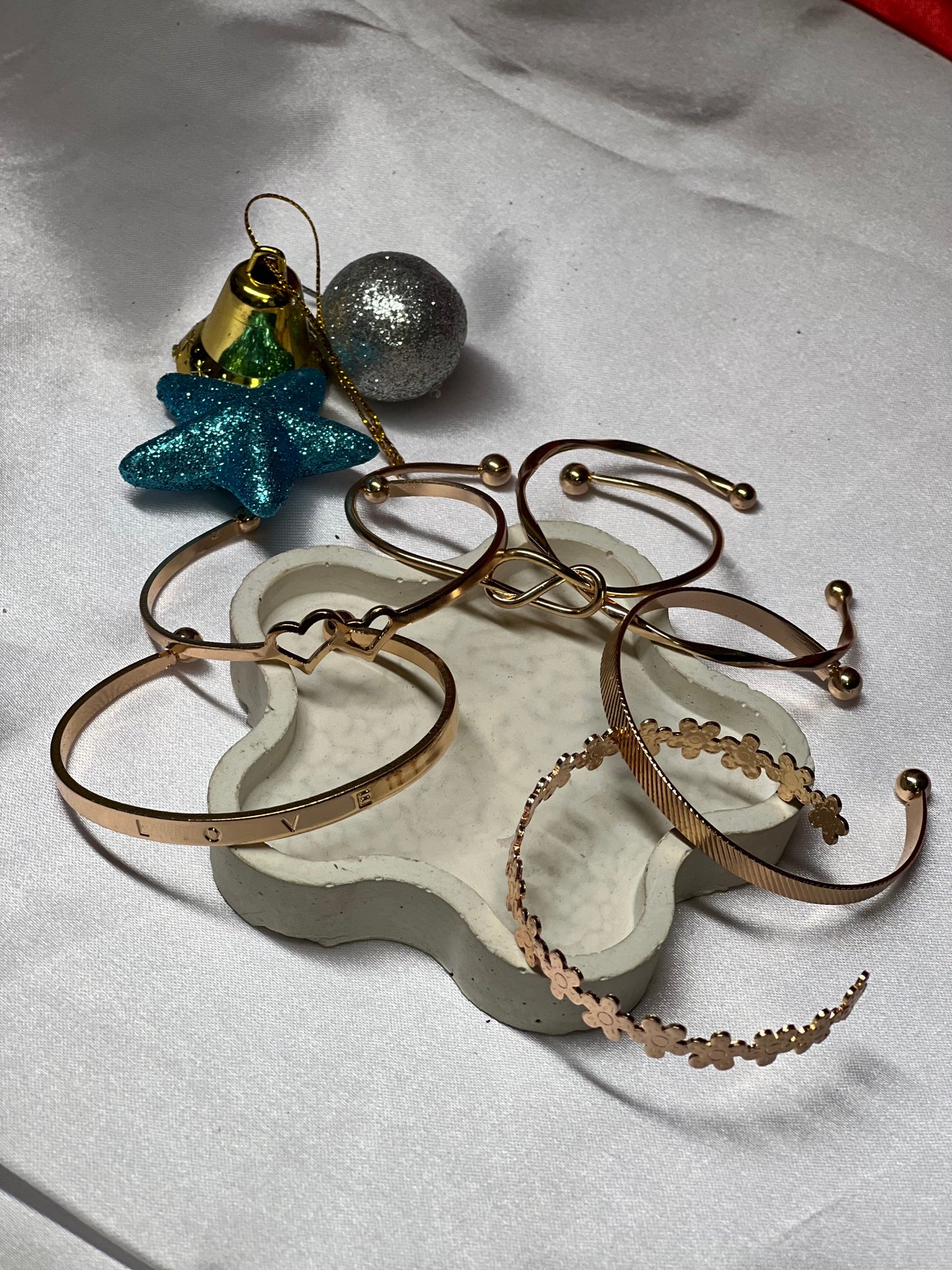 AI280 - Gold plated Love Note Fusion Stalk Bracelets