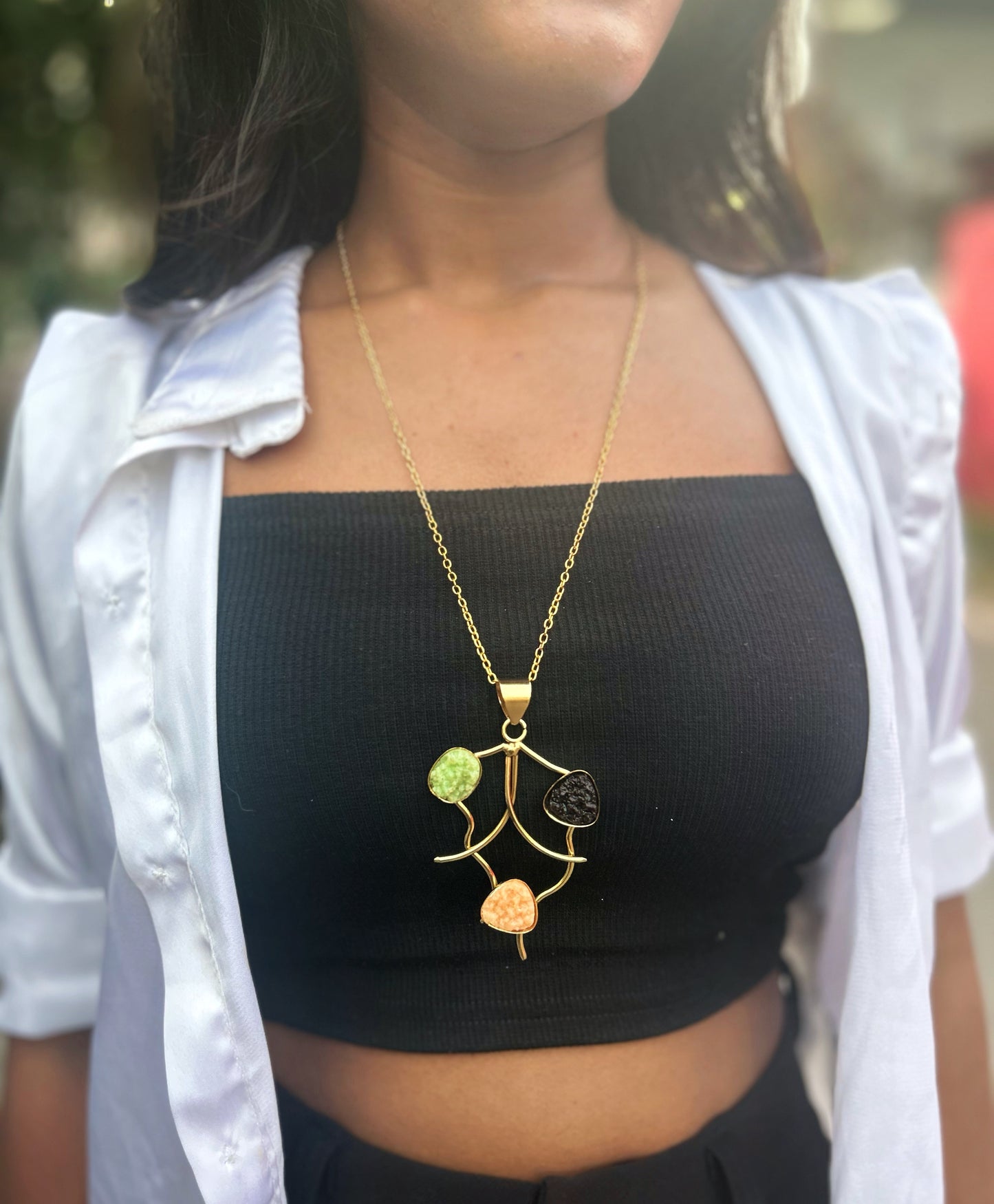 AI088 - Druzy Stone Fashion chain