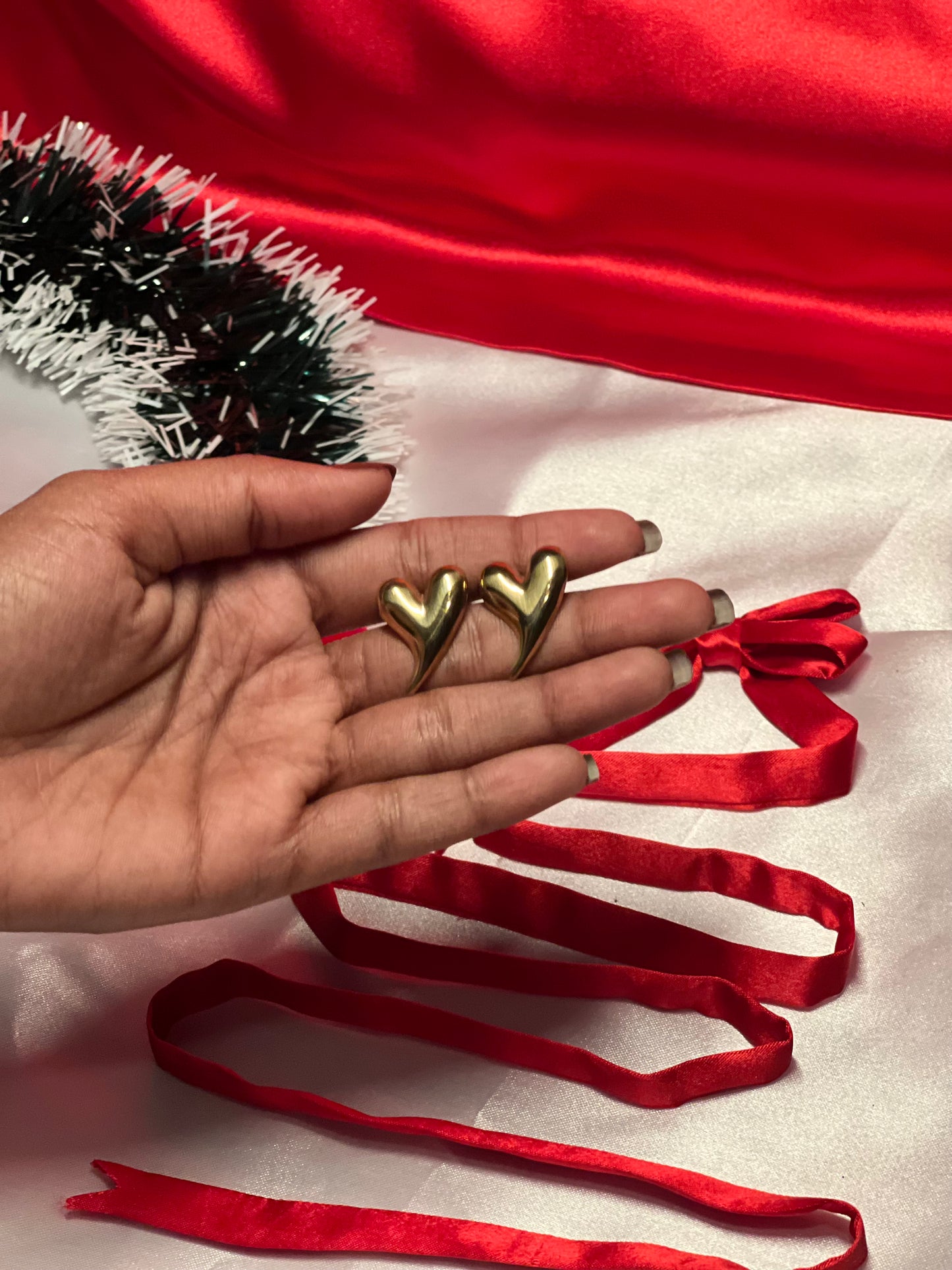 AI284 - Anti Tarnish Liquid Love Heart Earring