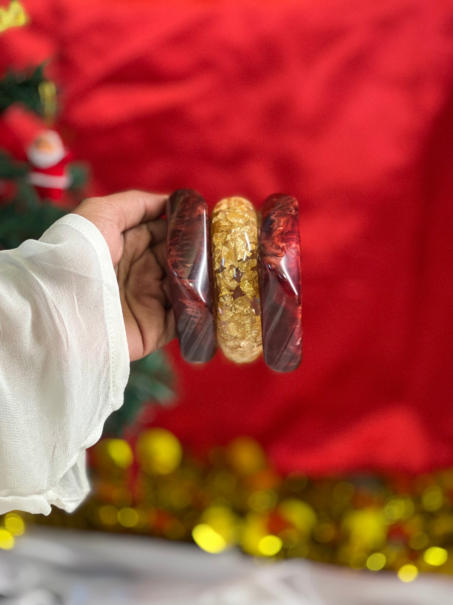 AI305 - Rustic Glow Wood Bangle