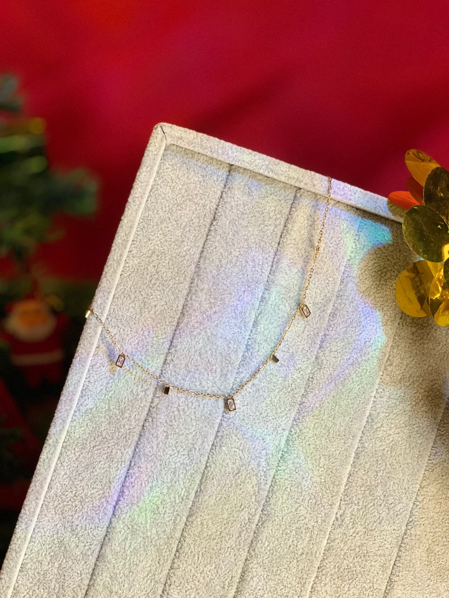 AI329 - Golden Marble Mosaic Chain