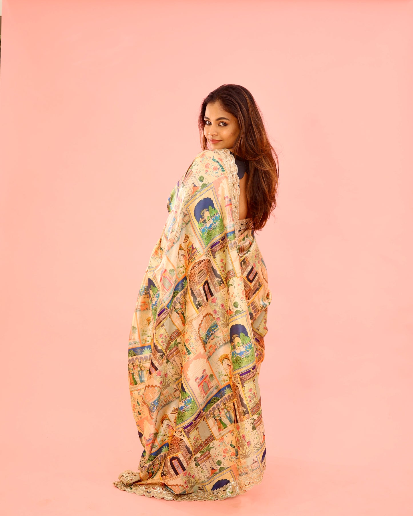 Chhavi - Pichwai Inspired Mango Silk Saree