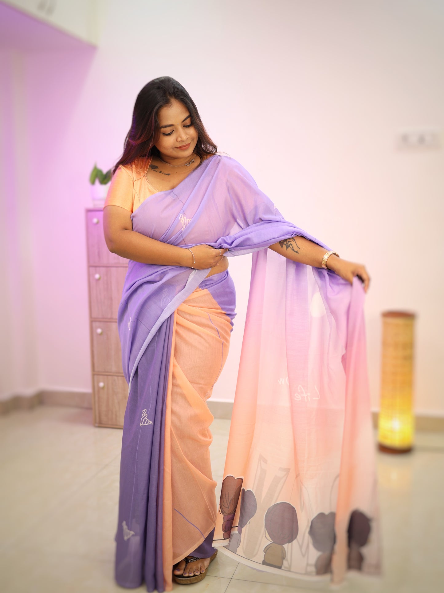 Life Goes On - BTS Saree