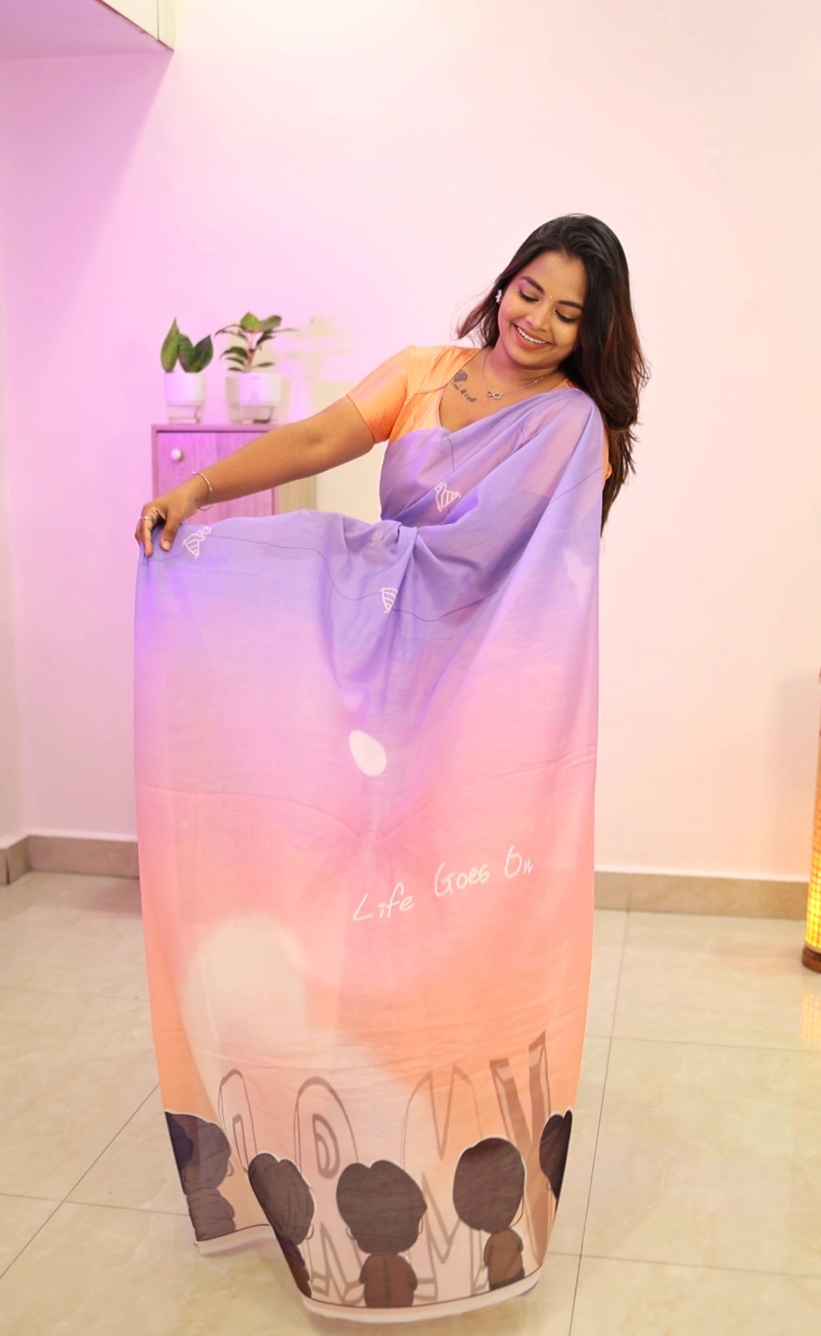 Life Goes On - BTS Saree