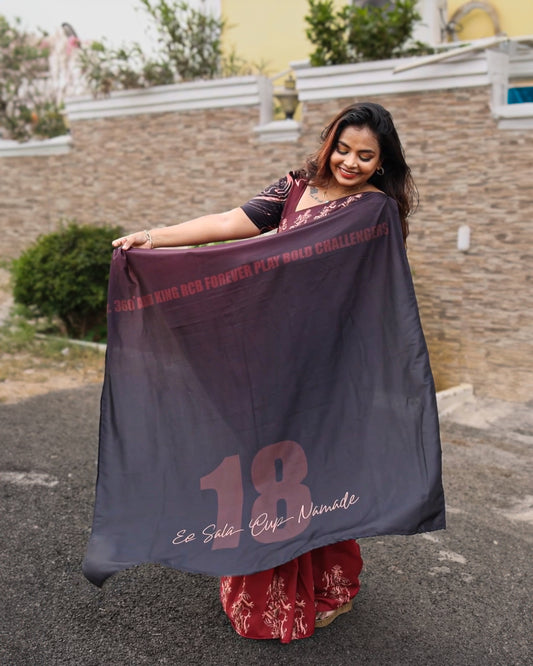 The RCB Saree - IPL Collection