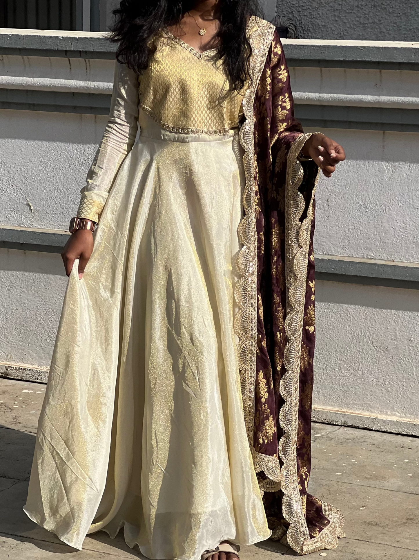 Aarvi - Tissue Silk Anarkali