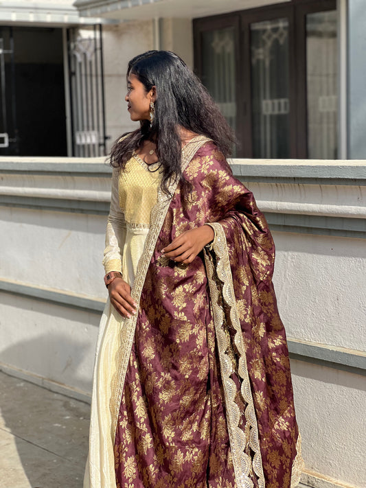 Aarvi - Tissue Silk Anarkali