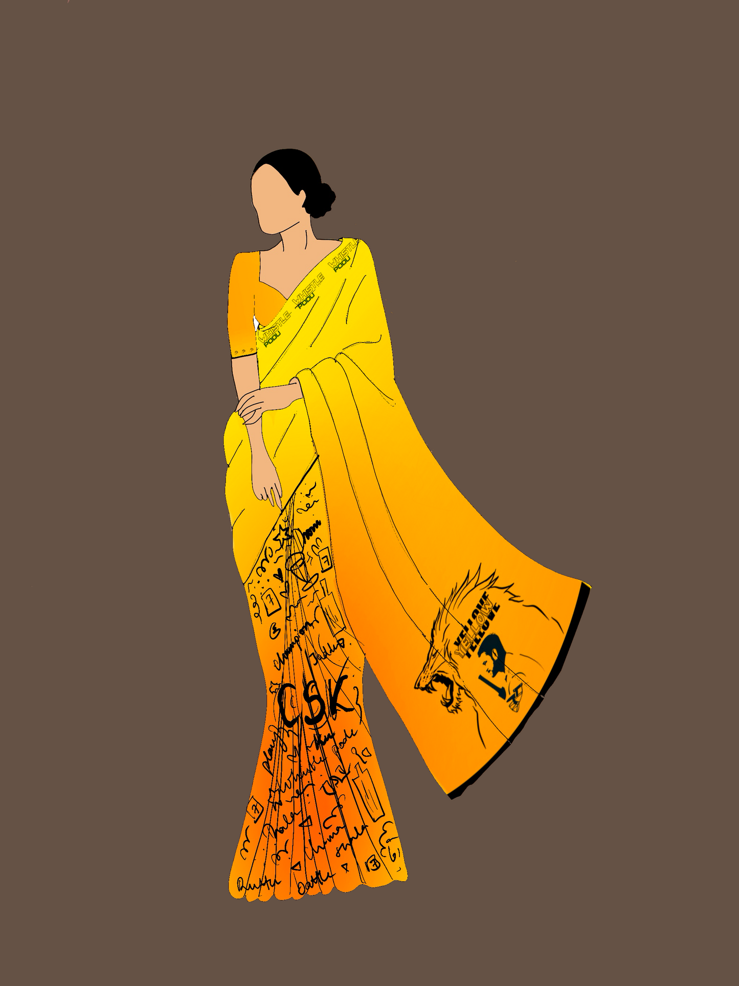 The CSK Saree - IPL Collection