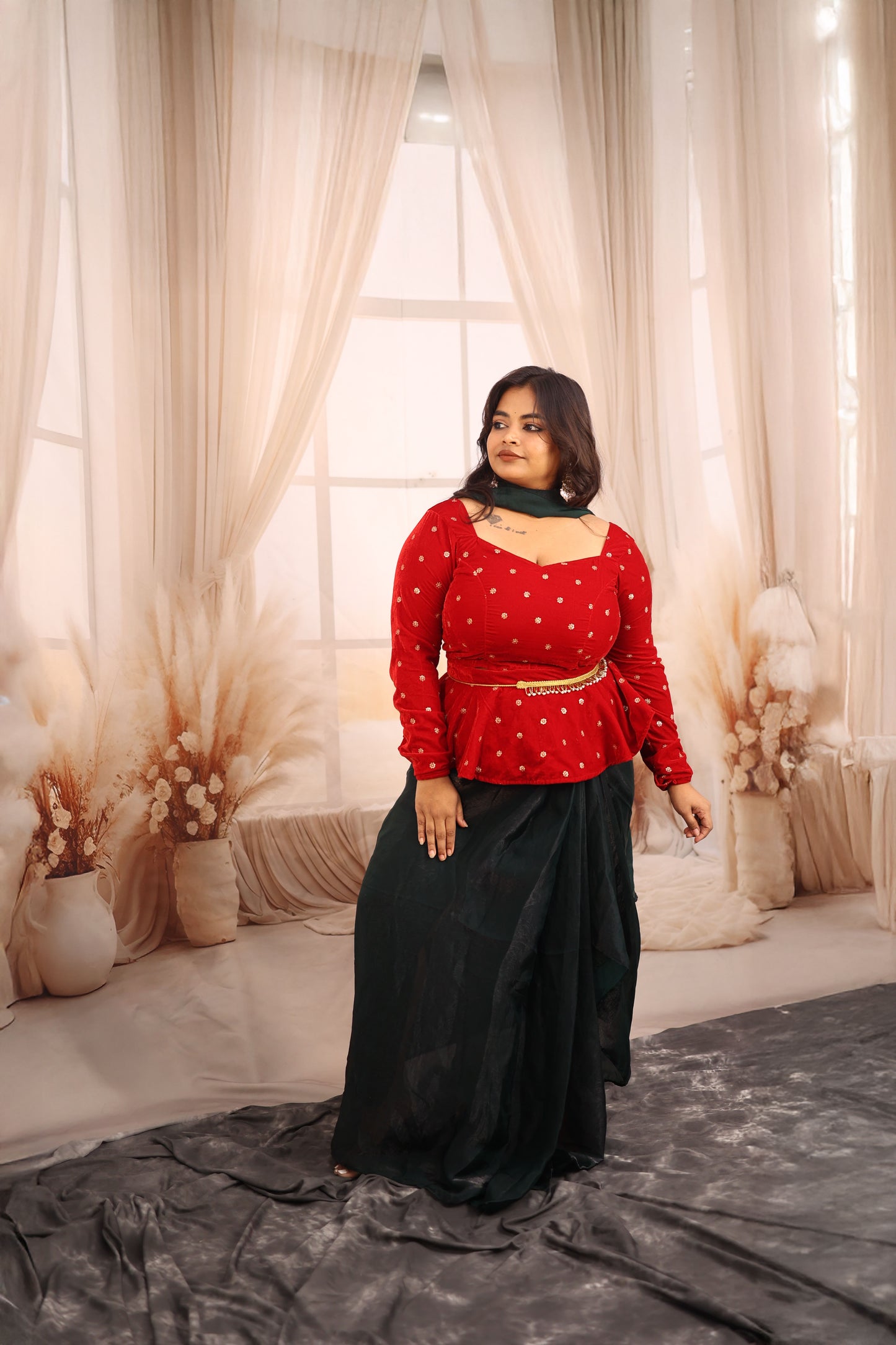 Kaira - Space Silk Half Saree