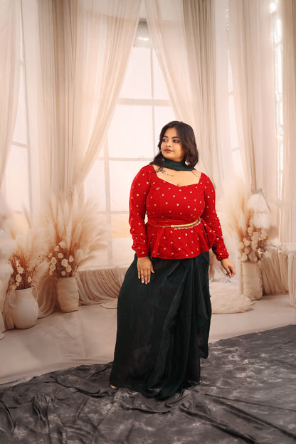 Kaira - Space Silk Half Saree