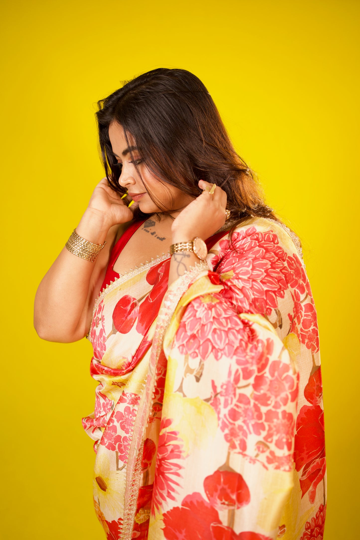 Swetha - Mango silk Saree