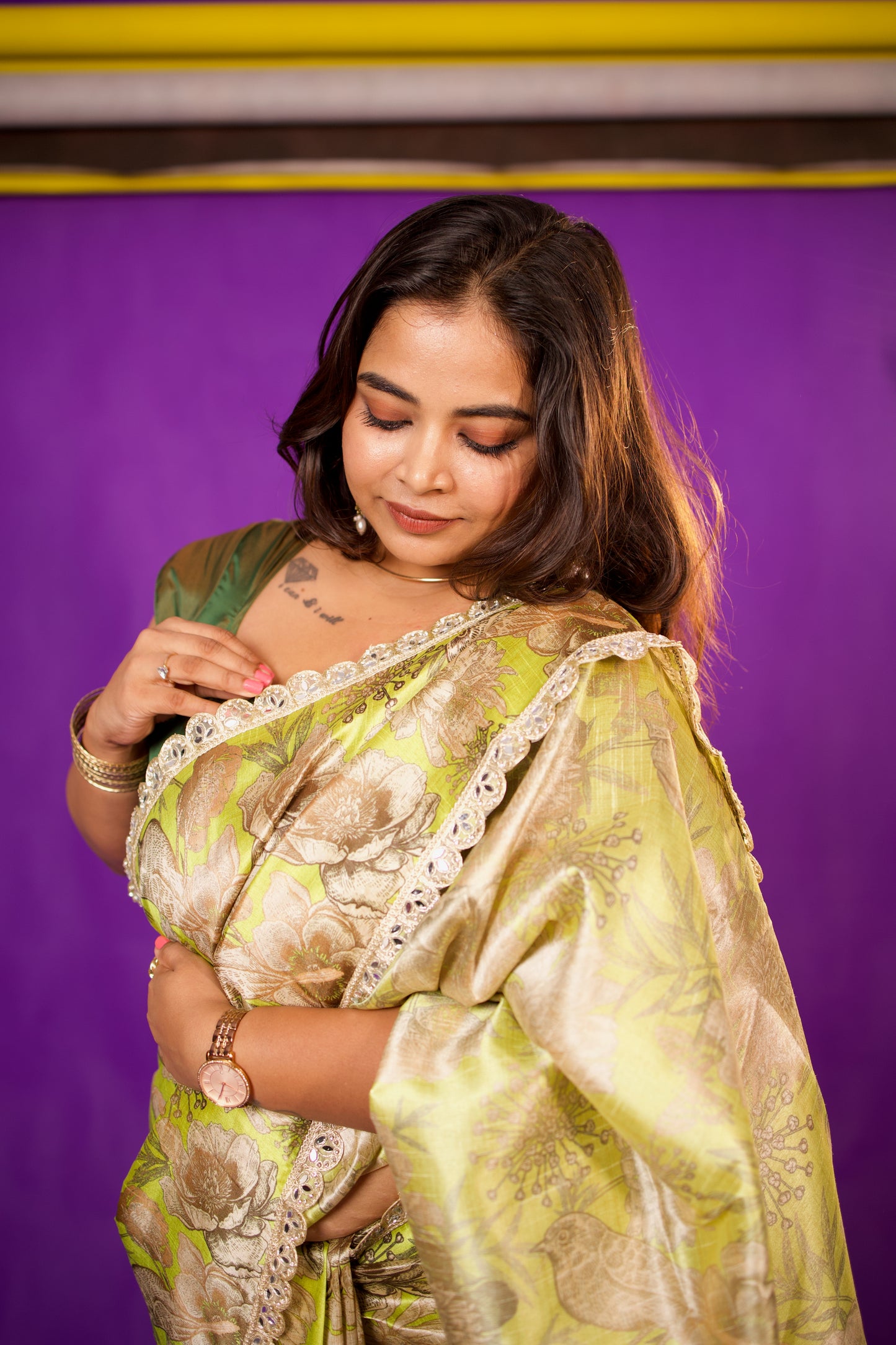 Dhrisha - Mango silk Saree