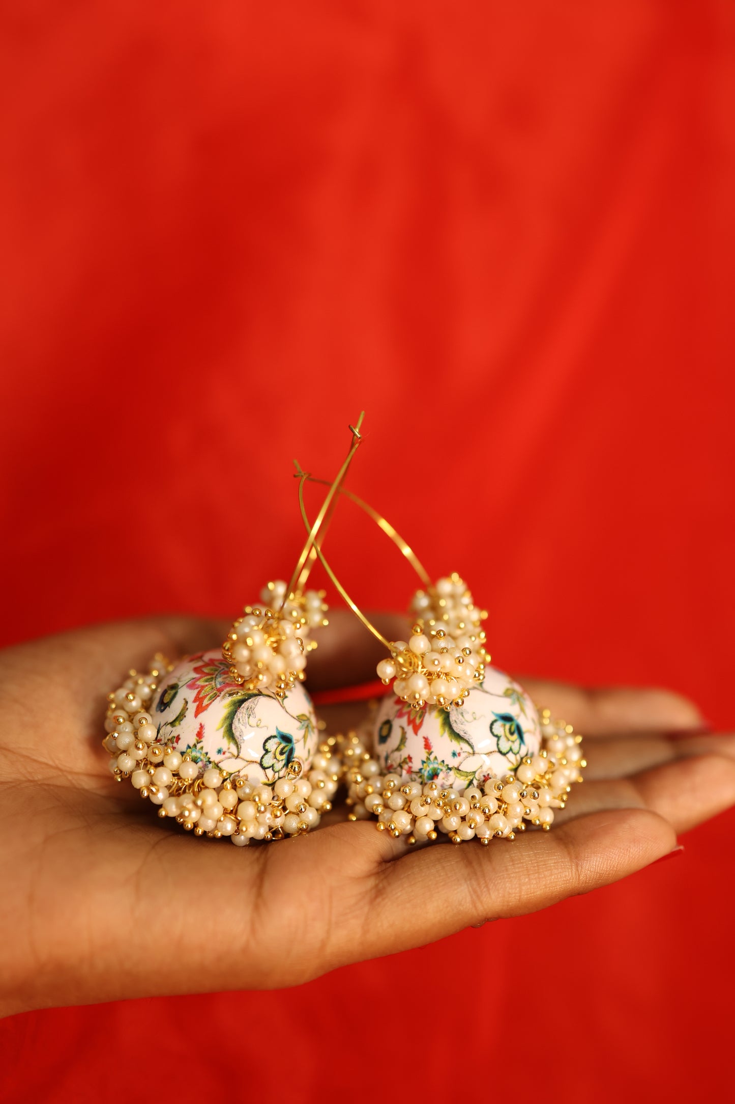 AI108 - Jhumka Bali meenakari Earring