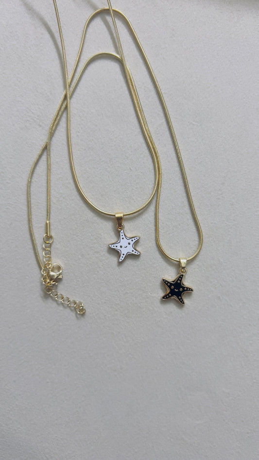 AI334 - Charming Star Faced Pendant Chain