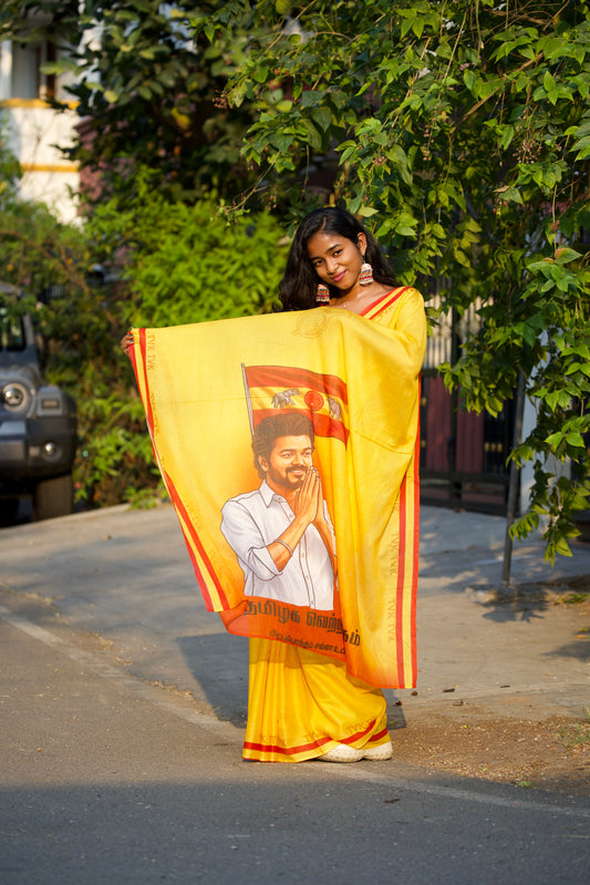 Thalapathy TVK - Tribute Saree