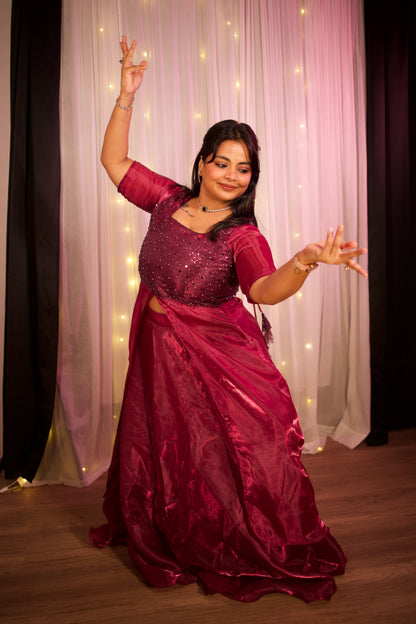 Lavira - Overlay Top And Skirt