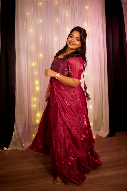 Lavira - Overlay Top And Skirt