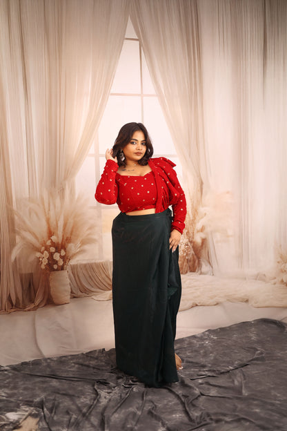 Kaira - Space Silk Half Saree