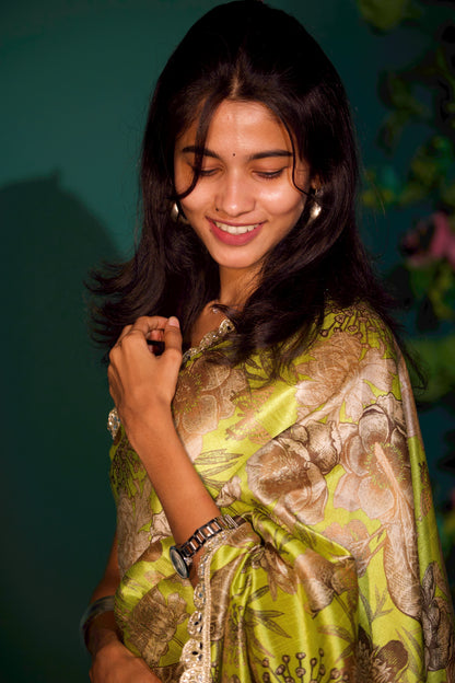 Dhrisha - Mango silk Saree