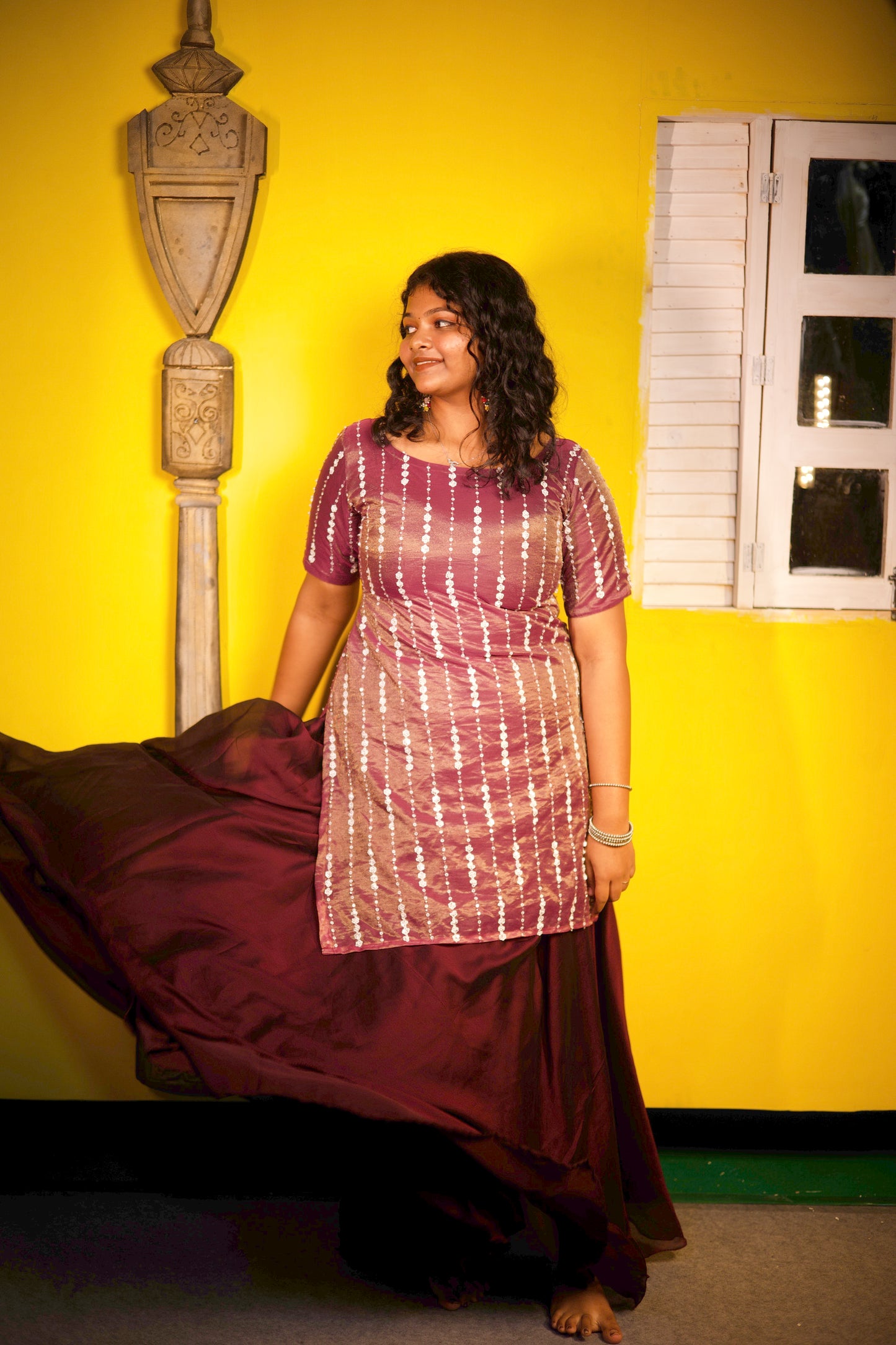 Kiyara - Sequin Top and Skirt