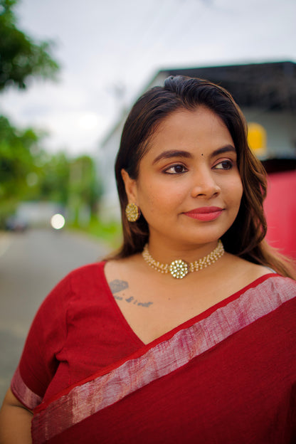 AI095 - Kundan Stone Layered Pearl Choker