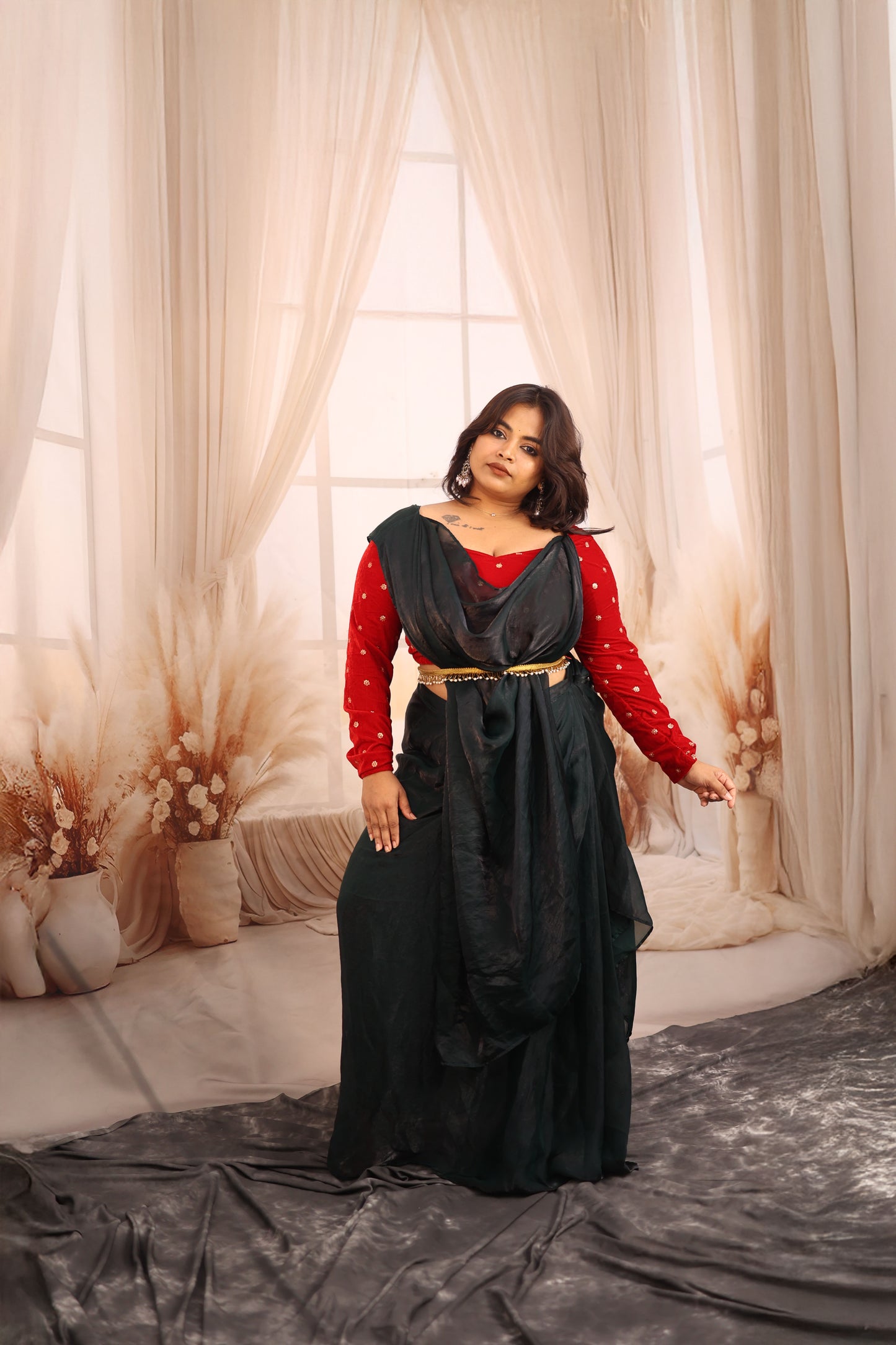 Kaira - Space Silk Half Saree