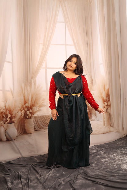 Kaira - Space Silk Half Saree