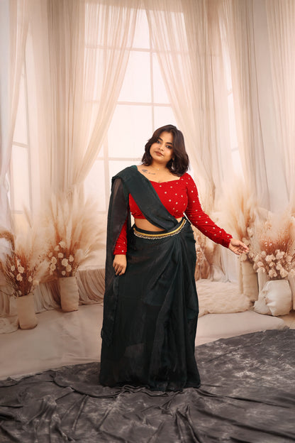 Kaira - Space Silk Half Saree