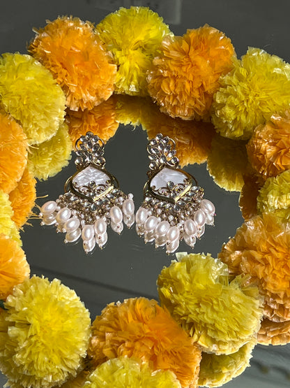 AI255 - Marble Stone Chandbali Earring