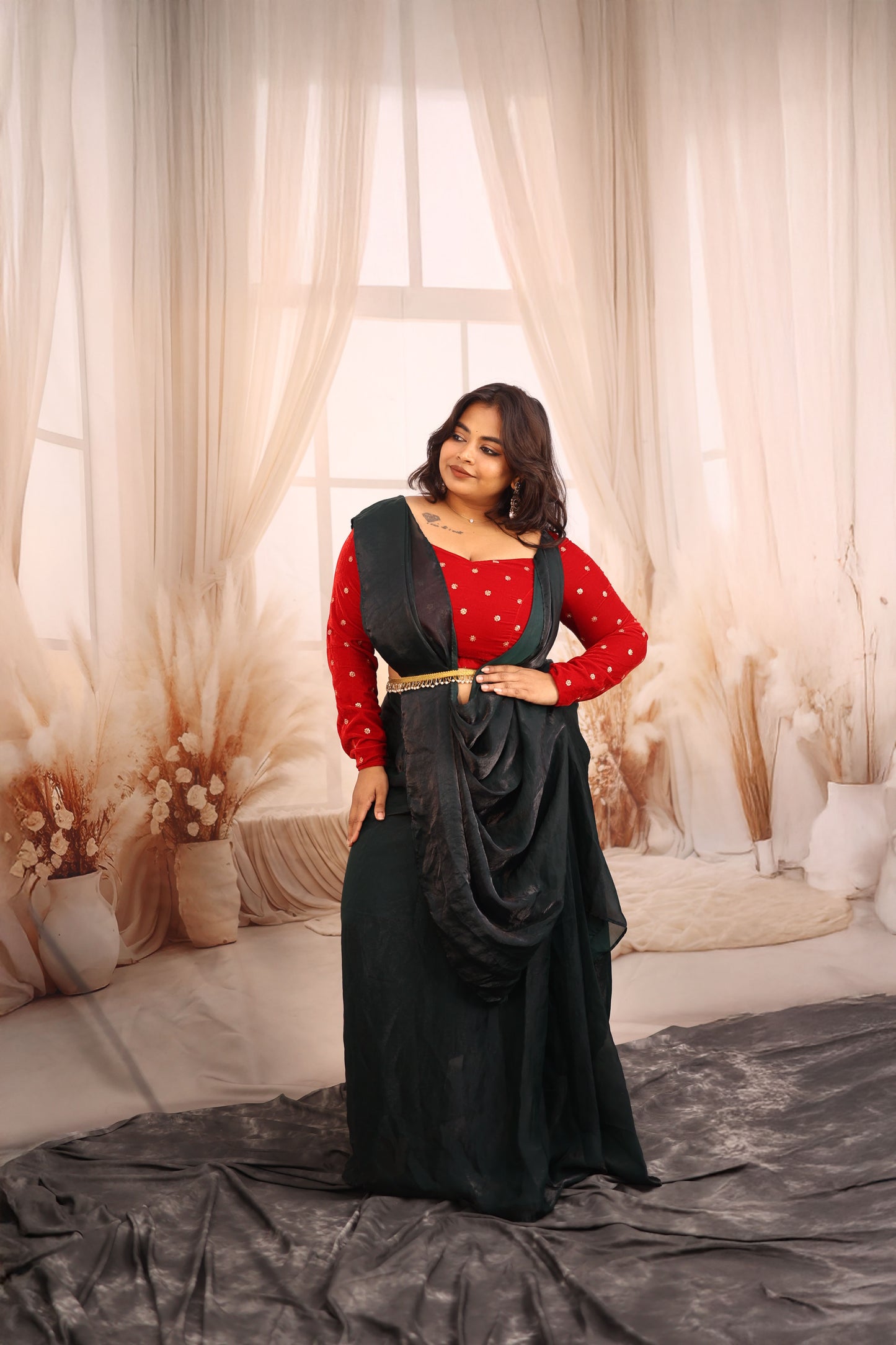 Kaira - Space Silk Half Saree