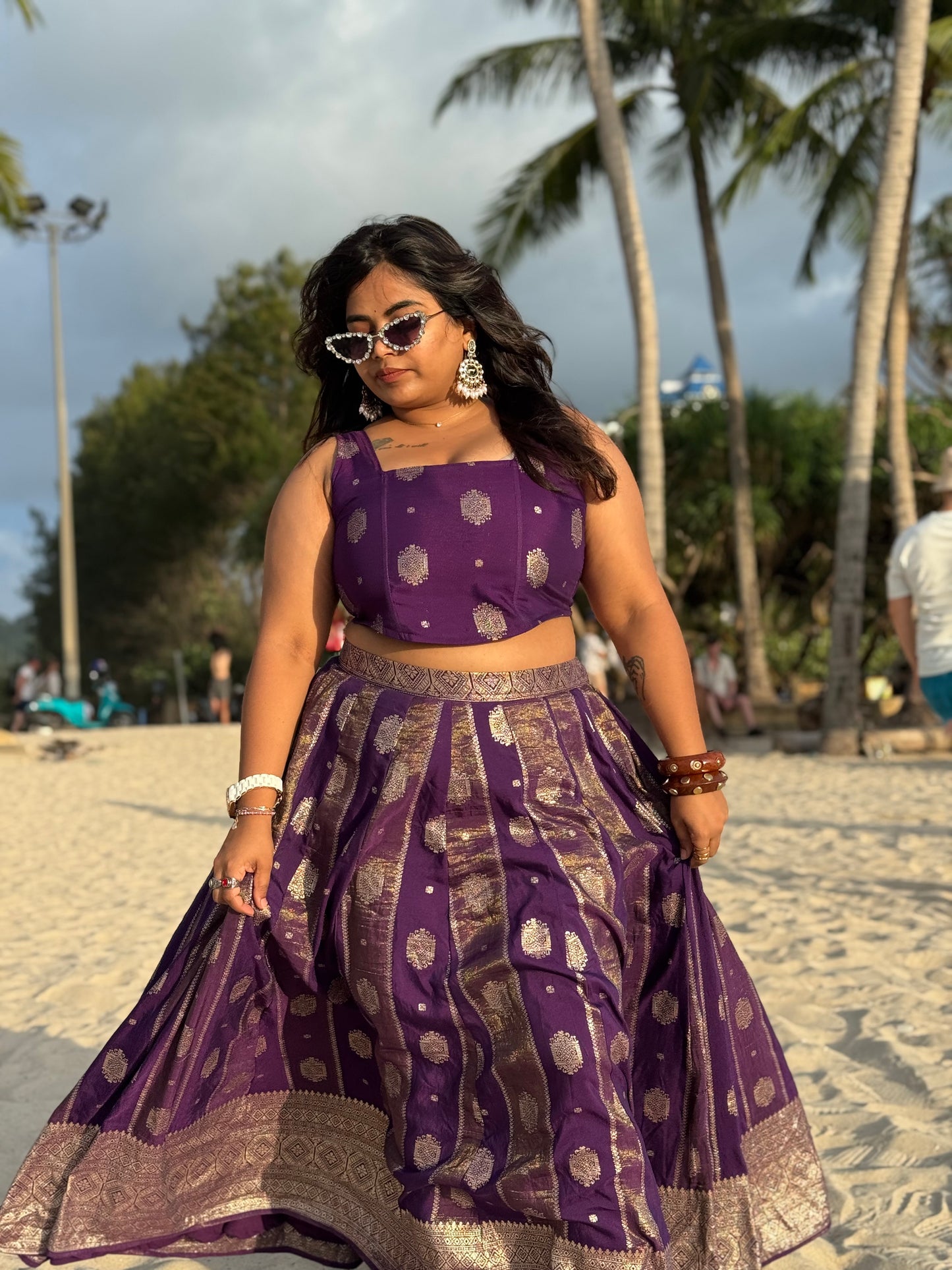 Samaira Corset Top and Panelled Skirt