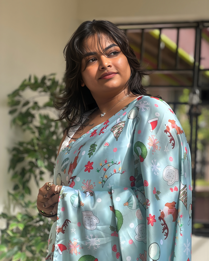 Snowflake - Christmas Saree