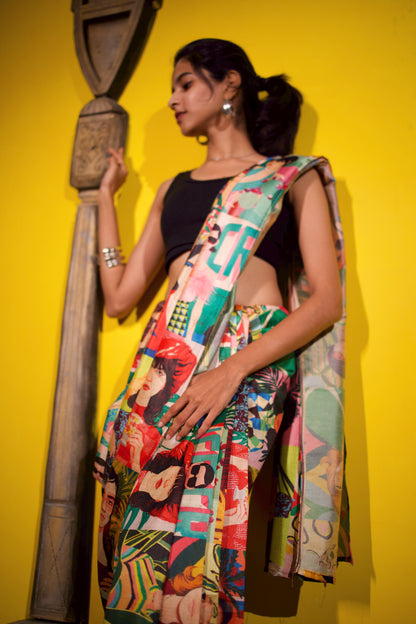 Priha - Mango silk Saree