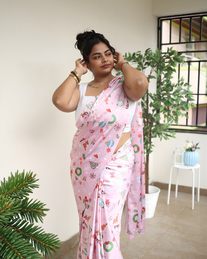 Snowflake - Christmas Saree