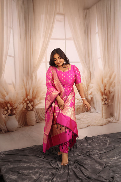 Madhangi- Banarasi Suit Set