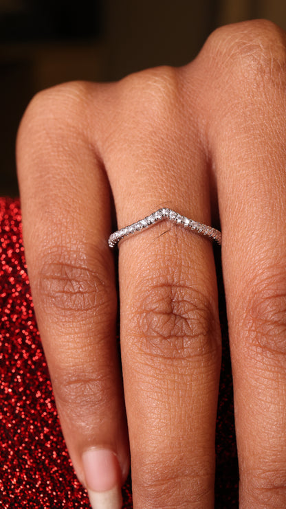 AI233 - Anti Tarnish Silver Plated American Diamond Ring