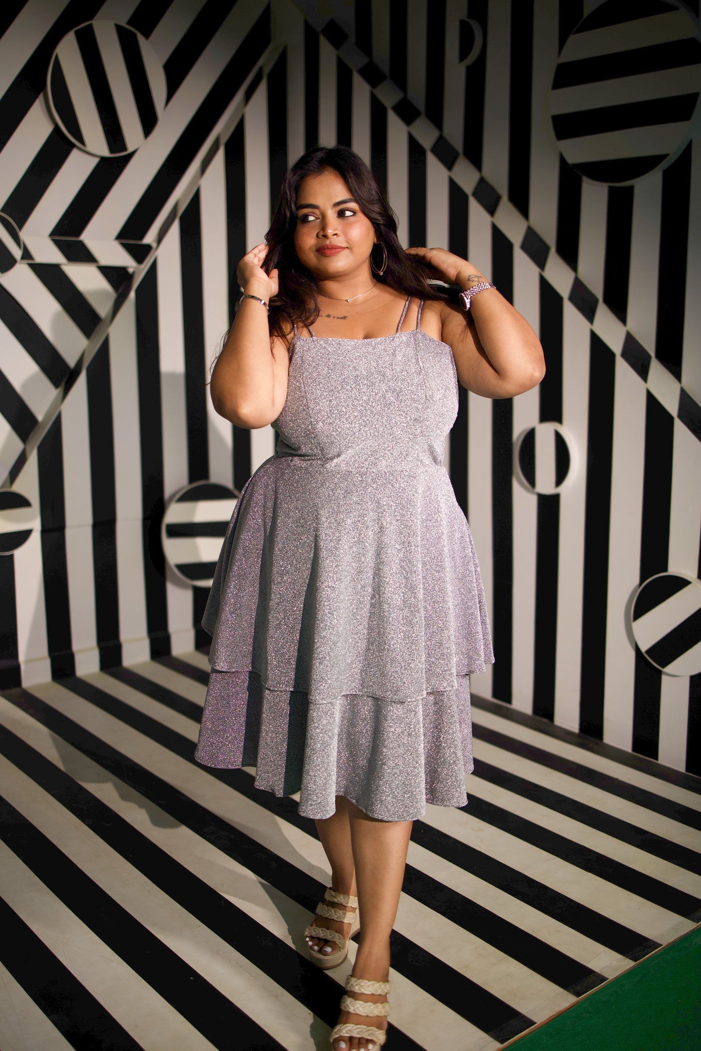 Fira Shimmer Lycra Dress