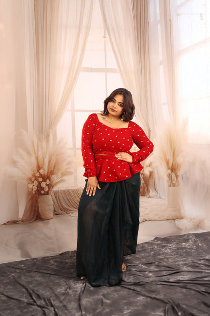 Kaira - Space Silk Half Saree
