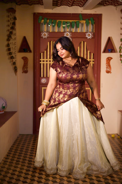 Aishwarya - Floral Top and Skirt Set