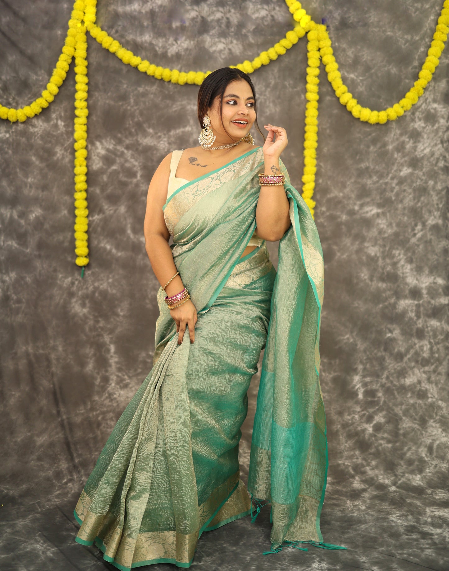 Chandi Banarasi Tissue Saree