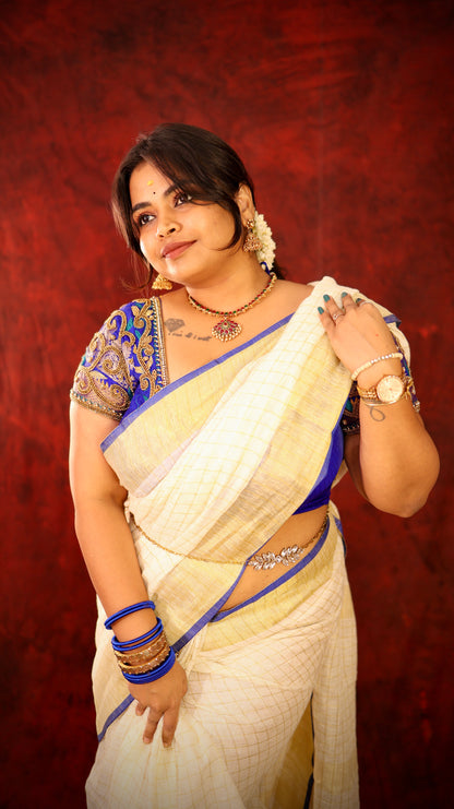 Mridula - Onam Linen Saree