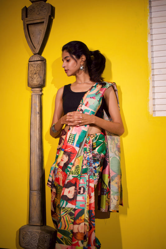 Priha - Mango silk Saree